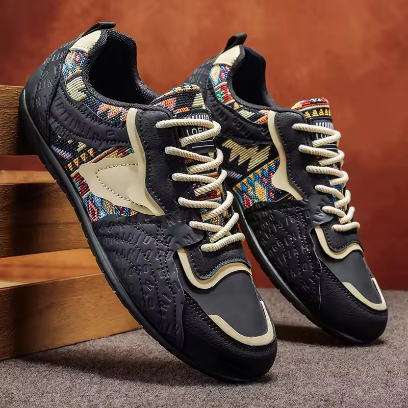 Unique Vintage Pattern Sneakers